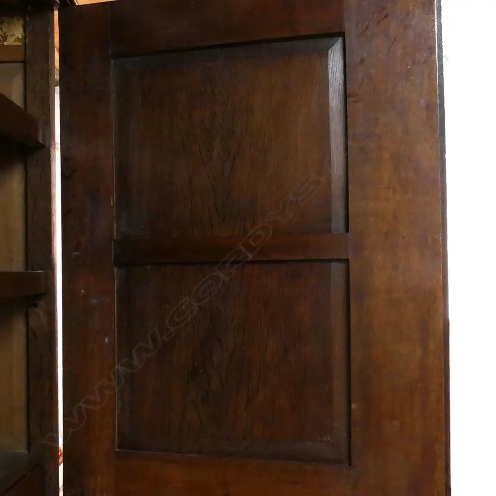 A large 19thC European Belgium, Flanders oak linen press, c.1880 Image 1++